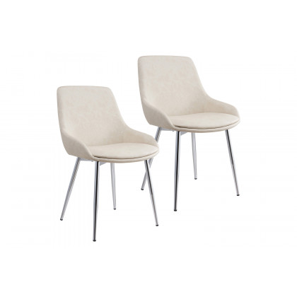 Worldwide Krish/Cassidy Dining Set of 7 - Sheesham Table/Ivory Chair