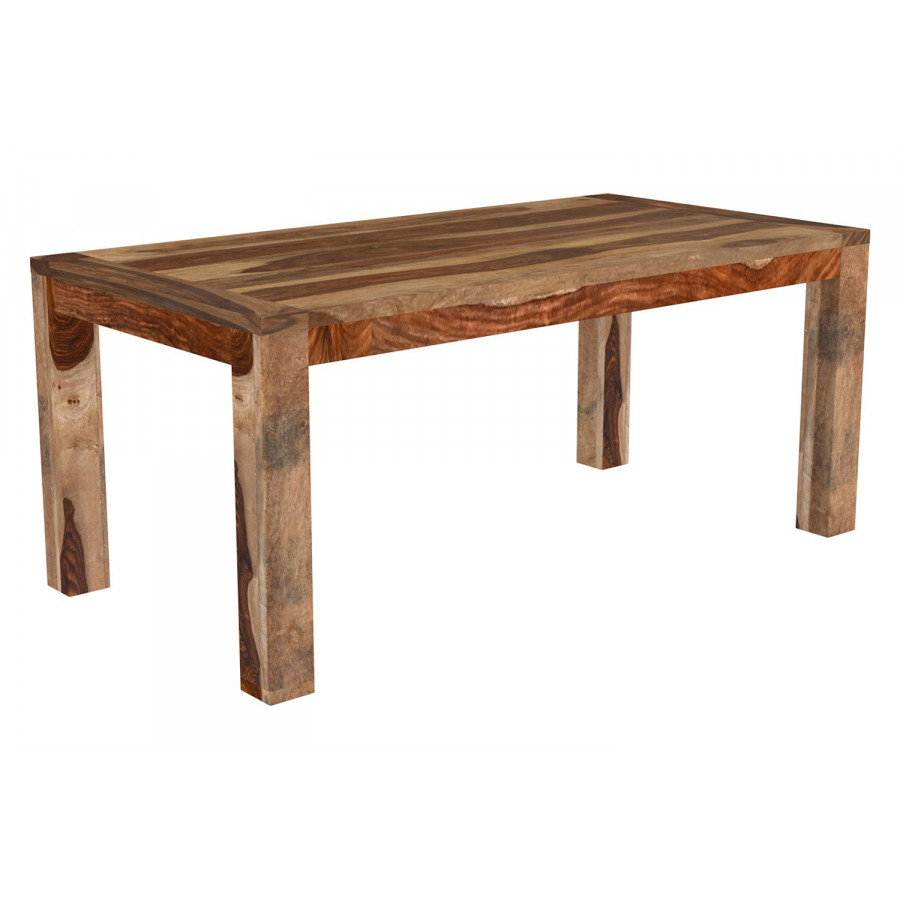 Worldwide Krish/Hudson Dining Set of 7 - Sheesham Table/Gray Chair