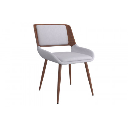 Worldwide Krish/Hudson Dining Set of 7 - Sheesham Table/Gray Chair
