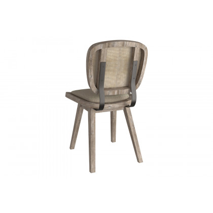 Worldwide Krish/Aster/Odin Dining Set of 7 - Sheesham Table/Beige Chairs