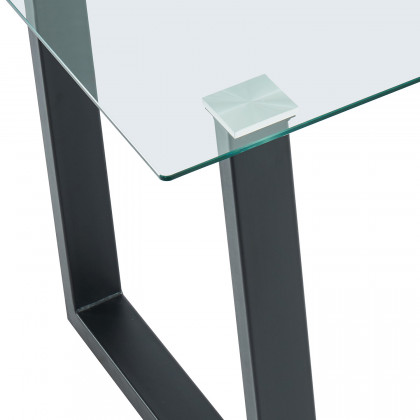 Worldwide Franco/Olly Dining Set of 5 - Black Table/Gray Chair