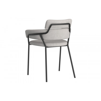 Worldwide Franco/Axel Dining Set of 5 - Black Table/Gray Chair
