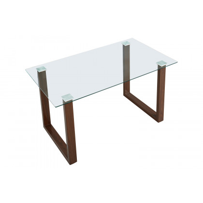 Worldwide Franco/Lyna Dining Set of 5 - Walnut Table/Beige Chair