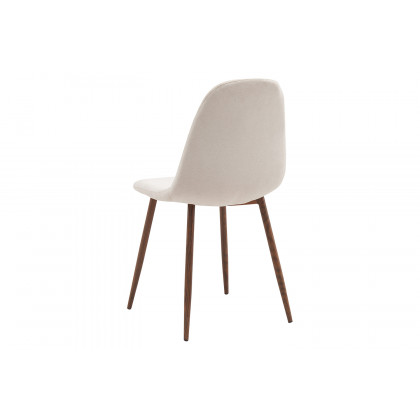 Worldwide Franco/Lyna Dining Set of 5 - Walnut Table/Beige Chair