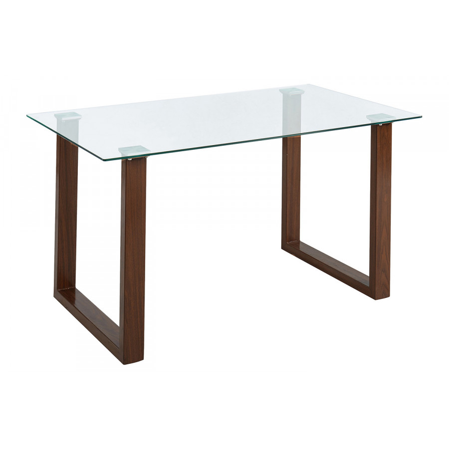 Worldwide Franco/Lyna Dining Set of 5 - Walnut Table/Gray Chair