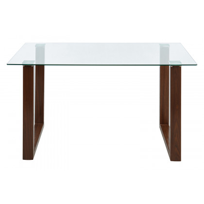 Worldwide Franco/Lyna Dining Set of 5 - Walnut Table/Gray Chair