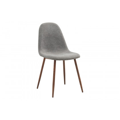 Worldwide Franco/Lyna Dining Set of 5 - Walnut Table/Gray Chair