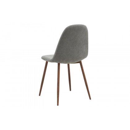 Worldwide Franco/Lyna Dining Set of 5 - Walnut Table/Gray Chair