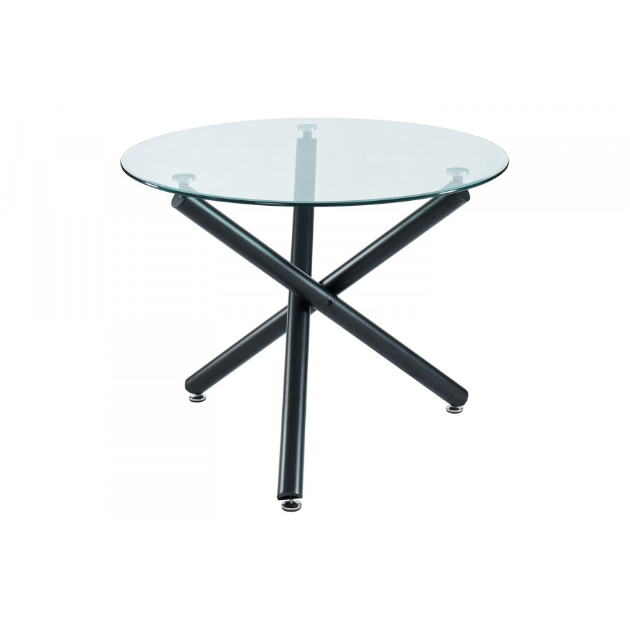Worldwide Suzette/Olly Dining Set of 5 - Black Table/Gray Chair