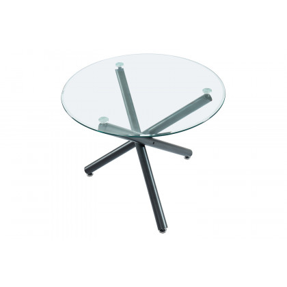Worldwide Suzette/Olly Dining Set of 5 - Black Table/Gray Chair