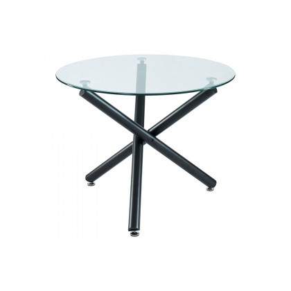 Worldwide Suzette/Olly Dining Set of 5 - Black Table/Gray Chair
