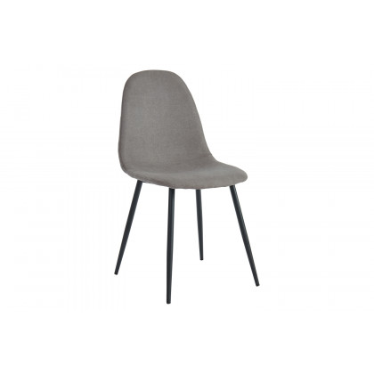 Worldwide Suzette/Olly Dining Set of 5 - Black Table/Gray Chair