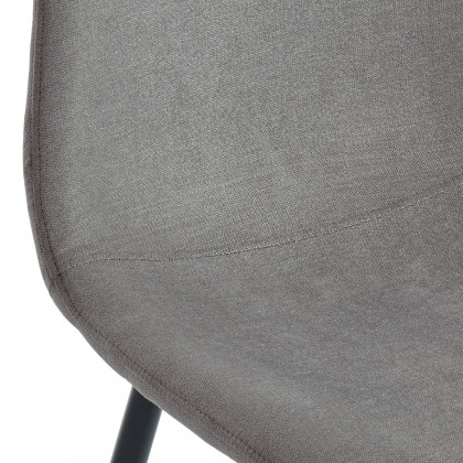 Worldwide Suzette/Olly Dining Set of 5 - Black Table/Gray Chair