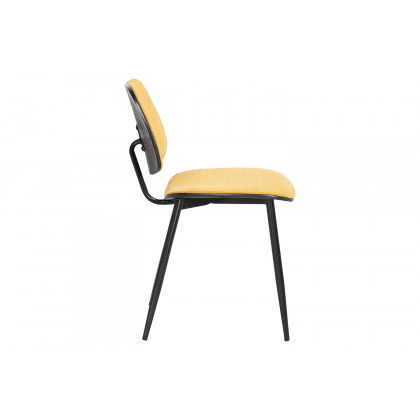 Worldwide Suzette/Capri Dining Set of 5 - Black Table/Mustard Chair