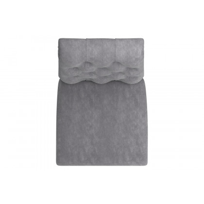 Worldwide Eros/Chloe Dining Set of 5 - Silver Table/Gray Chair
