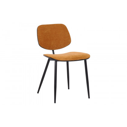 Worldwide Stark/Capri Dining Set of 7 - Black Table/Rust Chair