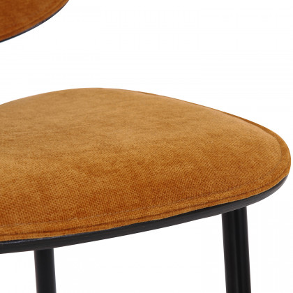 Worldwide Stark/Capri Dining Set of 7 - Black Table/Rust Chair
