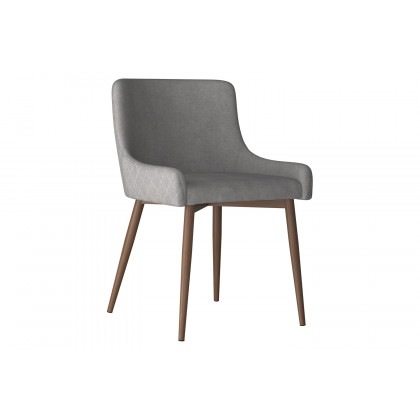 Worldwide Stark/Bianca Dining Set of 7 - Walnut Table/Walnut and Gray Chair