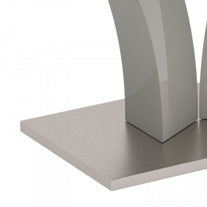 Worldwide Napoli/Chloe Dining Set of 7 - Gray Table/Gray Chair