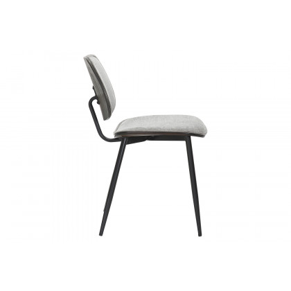 Worldwide Virag/Capri Dining Set of 7 - Natural Table/Light Gray Chair