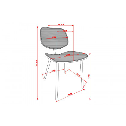 Worldwide Virag/Capri Dining Set of 7 - Natural Table/Light Gray Chair