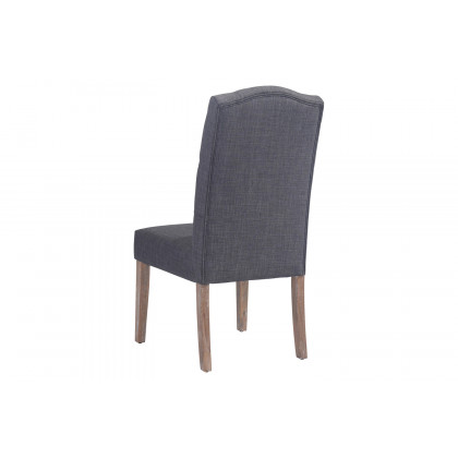 Worldwide Virag/Lucian Dining Set of 7 - Natural Table/Gray Chair