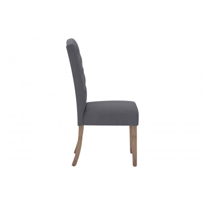Worldwide Virag/Lucian Dining Set of 7 - Natural Table/Gray Chair