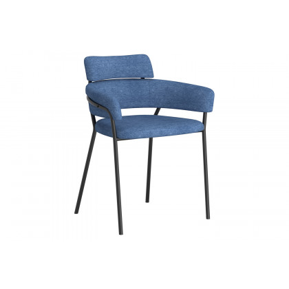 Worldwide Virag/Axel Dining Set of 7 - Natural Table/Blue Chair