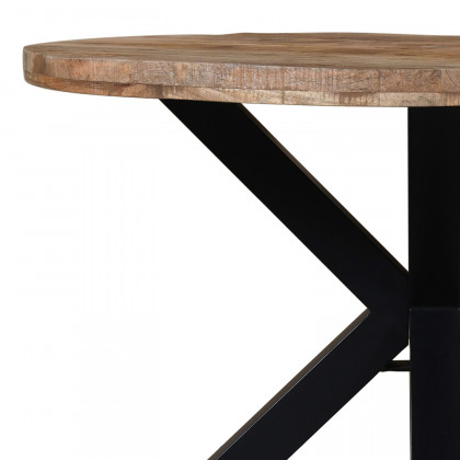 Worldwide Arhan/Odin Dining Set of 5 - Natural Table/Charcoal Chair