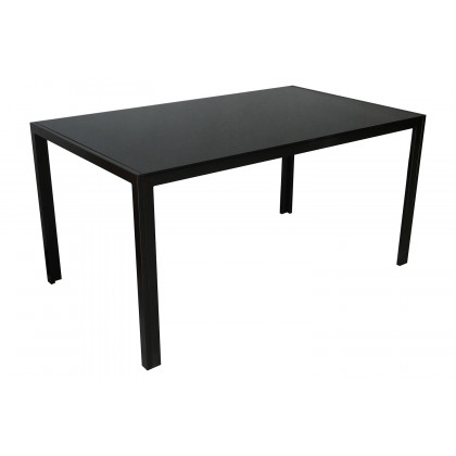 Worldwide Contra/Cassidy Dining Set of 7 - Black Table/Black Chair