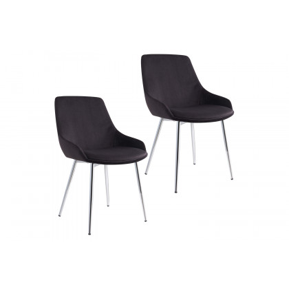 Worldwide Contra/Cassidy Dining Set of 7 - Black Table/Black Chair