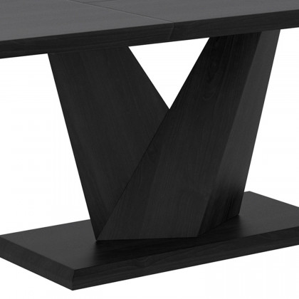 Worldwide Eclipse/Antoine Dining Set of 7 - Black Table/Black Chair