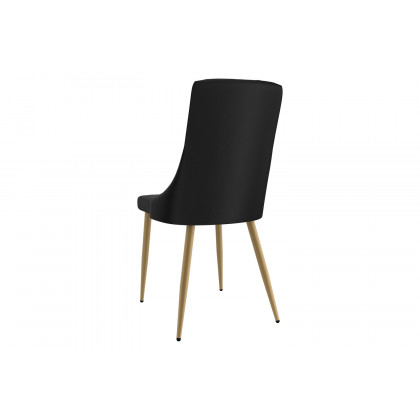 Worldwide Eclipse/Antoine Dining Set of 7 - Black Table/Black Chair