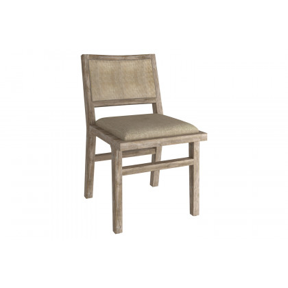 Worldwide Eclipse/Clive Dining Set of 7 - Black Table/Beige Chair
