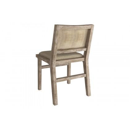 Worldwide Eclipse/Clive Dining Set of 7 - Black Table/Beige Chair