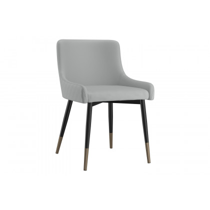 Worldwide Eclipse/Xander Dining Set of 7 - Black Table/Gray Chair