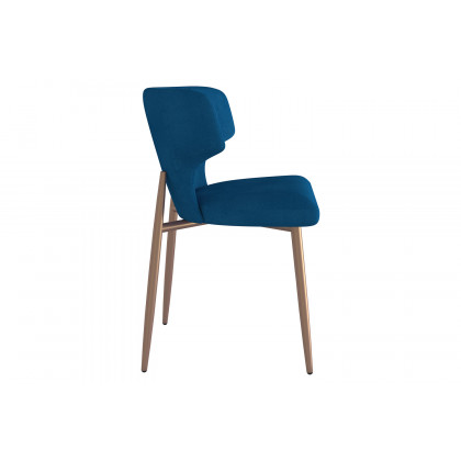 Worldwide Eclipse/Akira Dining Set of 7 - Black Table/Blue Chair
