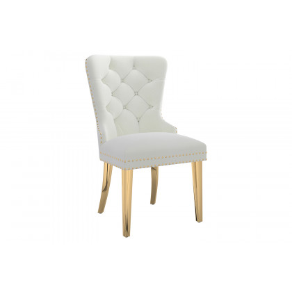 Worldwide Eclipse/Mizal Dining Set of 7 - Oak Table/Ivory Chair