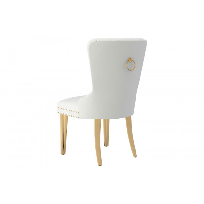 Worldwide Eclipse/Mizal Dining Set of 7 - Oak Table/Ivory Chair