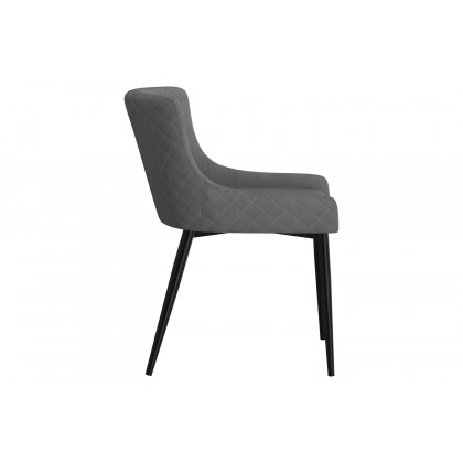 Worldwide Eclipse/Bianca Dining Set of 7 - Oak Table/Black and Gray Chair
