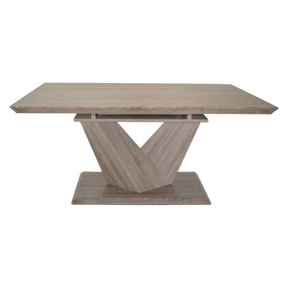 Worldwide Eclipse/Mia Dining Set of 7 - Oak Table/Gray and Light Gray Chair