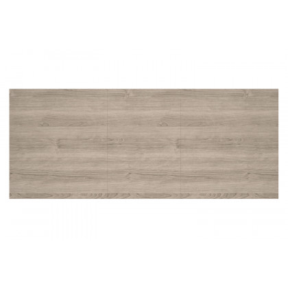 Worldwide Eclipse/Mia Dining Set of 7 - Oak Table/Gray and Light Gray Chair