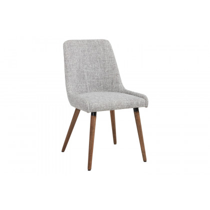 Worldwide Eclipse/Mia Dining Set of 7 - Oak Table/Gray and Light Gray Chair
