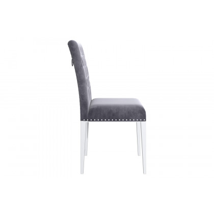 Worldwide Eclipse/Azul Dining Set of 7 - Oak Table/Gray and Chrome Chair