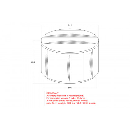 Worldwide Eva Round Coffee Table - Distressed Gray