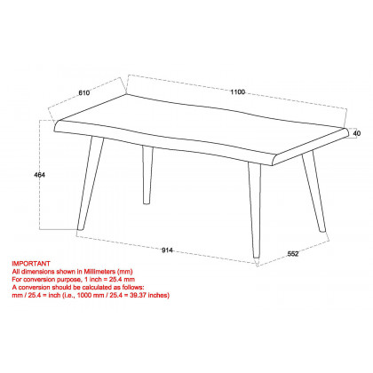 Worldwide - Arnav Rectangular Coffee Table in Walnut