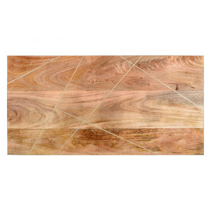 Worldwide - Madox Rectangular Coffee Table in Natural/Aged Gold