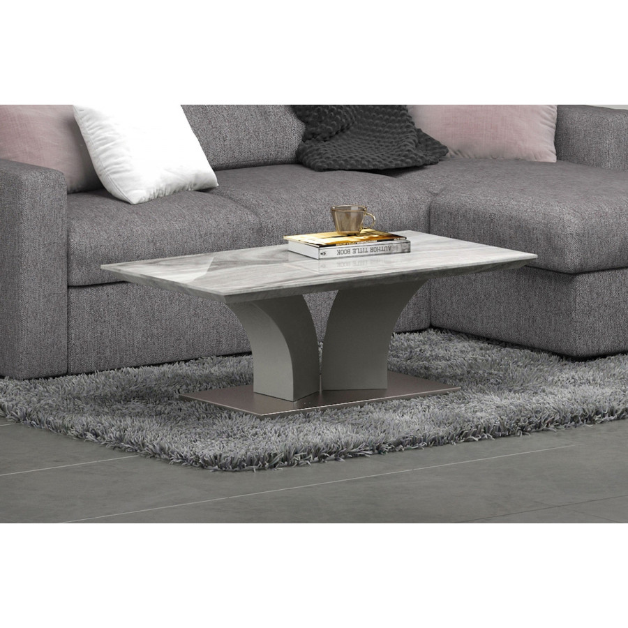 Worldwide - Napoli Rectangular Coffee Table in Light Gray
