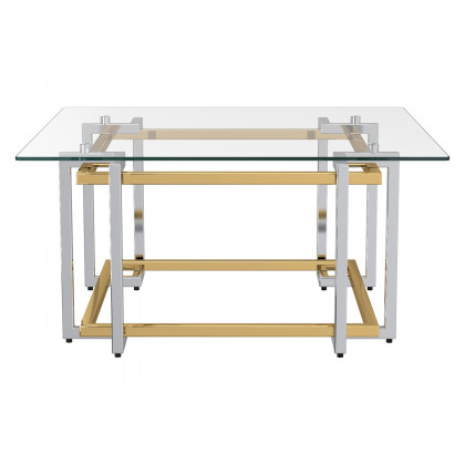 Worldwide Florina Square Coffee Table - Silver/Gold