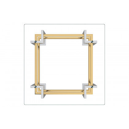 Worldwide Florina Square Coffee Table - Silver/Gold